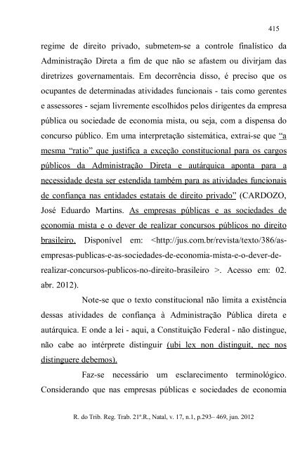 Revista do Tribunal Regional do Trabalho - 21Âª RegiÃ£o - RN