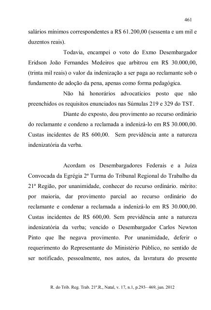 Revista do Tribunal Regional do Trabalho - 21Âª RegiÃ£o - RN