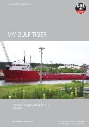 M/V GULF TIGER - Gulf Offshore Logistics