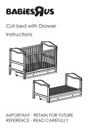 Cot bed with Drawer Instructions - Toys R Us