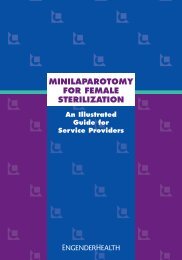 Minilaparotomy For Female Sterilization: An ... - EngenderHealth