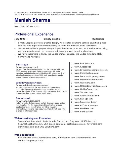 Manish Sharma - SimplyGraphix.com