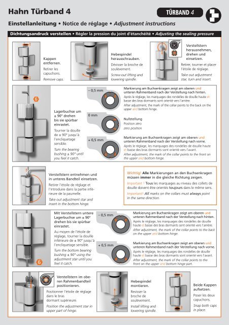 Dr. Hahn Einstellanleitung Tuerband 4 3-tlg.pdf - alu-one ...