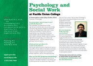 Psychology and Social Work - Pacific Union College