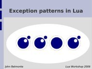 Exception patterns in Lua