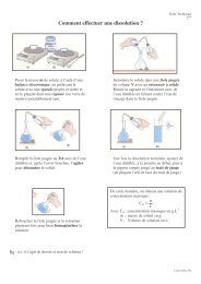 Comment effectuer une dissolution et dilution - Lycée Jules Fil