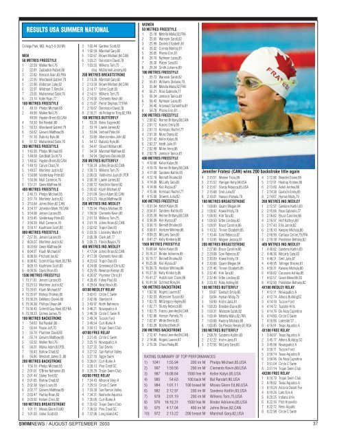 Aug - Sept 2003 View the PDF - Swimnews Online