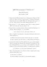 QED Microeconomics I. Problem set 1