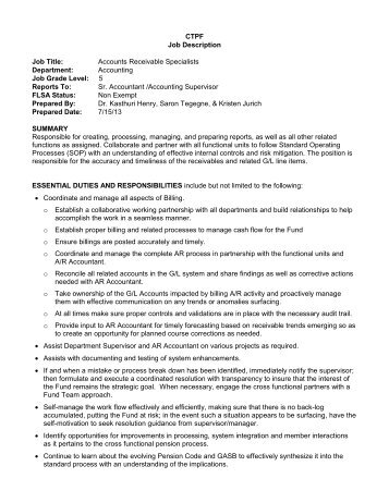 job receivable accounts description title