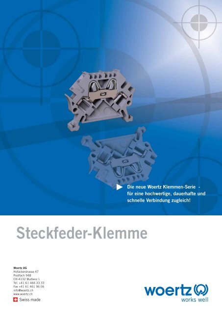 Steckfeder-Klemme - Woertz Carolina Inc.