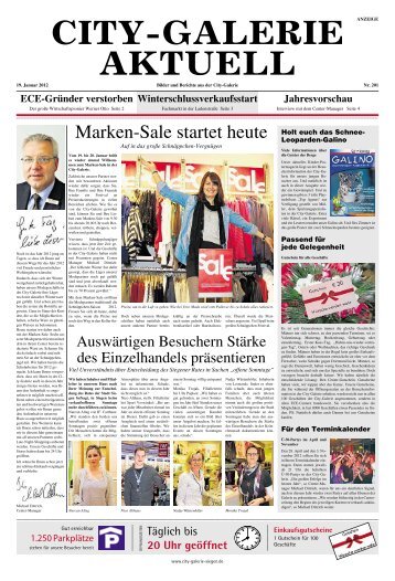 Marken-Sale startet heute - City Galerie, Siegen