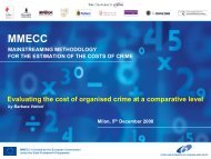 Evaluating the cost of organised crime at a comparative ... - Transcrime