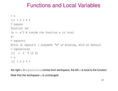 Introductory Slides for R - Statistics