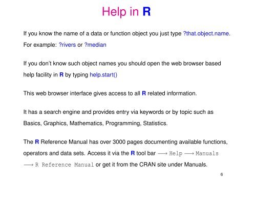 Introductory Slides for R - Statistics