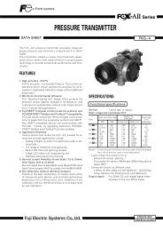 Fuji Electric FKG Pressure Transmitter Datasheet PDF - Instrumart