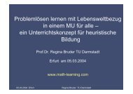 ProblemlÃ¶sen lernen mit Lebensweltbezug in einem ... - math-learning