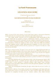 Le Fonti Francescane LEGGENDA MAGGIORE - Ofs-monza.it