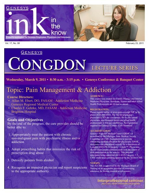 Pain Management & Addiction - Genesys Regional Medical Center