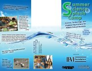 View/Print Summer Science Splash Brochure - Juniata College