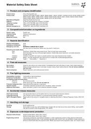 MATERIAL SAFETY DATA SHEET - Sasolwax US