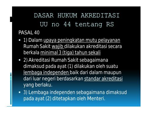 kiat mempersiapkan rumah sakit menyongsong akreditasi ...