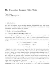 The Unscented Kalman Filter Code