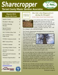 Tarrant County Master Gardener Association - Texas A&M AgriLife ...