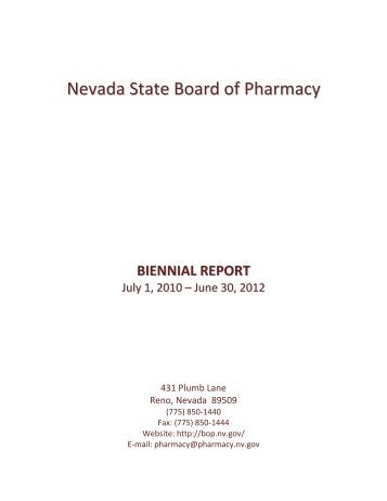 Biennial Report - July 1, 2010 - June 30, 2012 - Nevada State Board ...