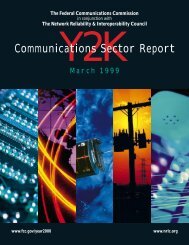 FCC Y2K Communications Sector Report - Washington Utilities and ...