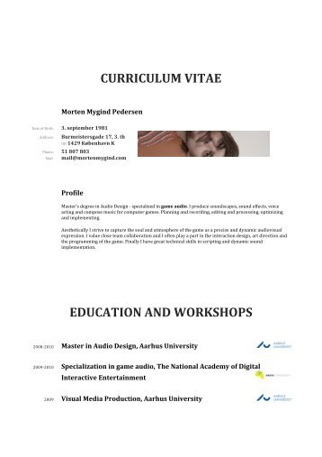 Curriculum Vitae - Morten Mygind