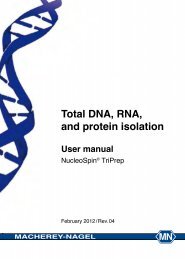 Total DNA, RNA, and protein isolation - Macherey Nagel