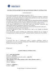 Contrat doctoral - Ecole Doctorale MIPEGE - Université Paris-Sud 11
