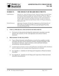 the design of board documents - Avon Maitland District School Board