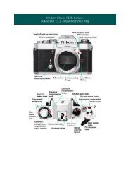 Modern Classic SLRs Series : Nikkormat EL2 - Main Reference Map