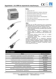 Sygnalizator LAL-SRW do separatorów oleju/benzyny