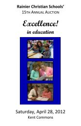 Excellence! Excell - Rainier Christian Schools