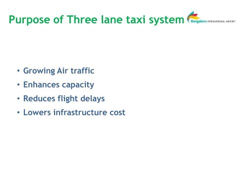 Three lane procedures on Apron - ACI Objective. To provide the ...