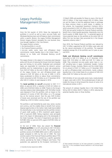 Annual report 2010 - Dexia.com