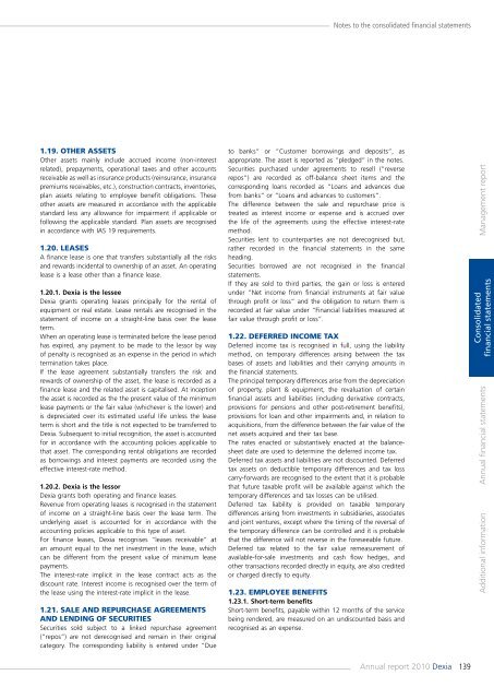 Annual report 2010 - Dexia.com