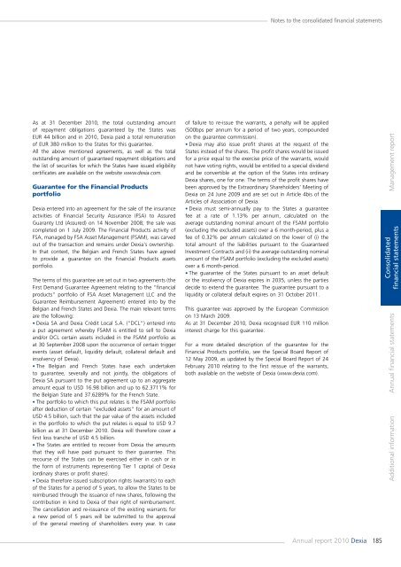 Annual report 2010 - Dexia.com