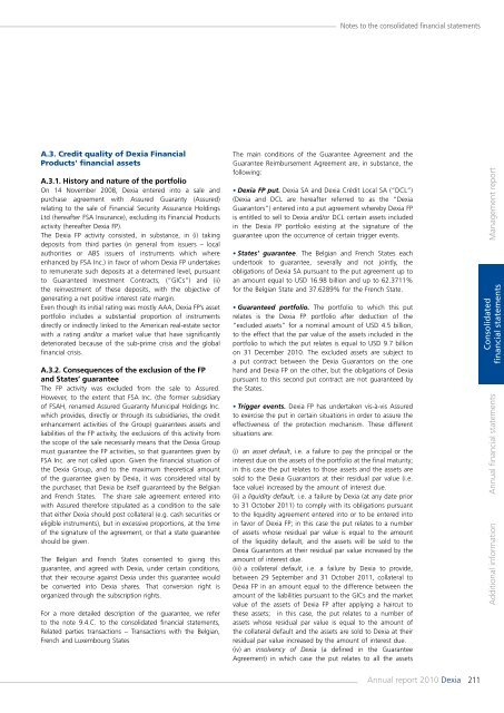 Annual report 2010 - Dexia.com