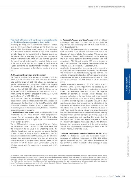 Annual report 2010 - Dexia.com