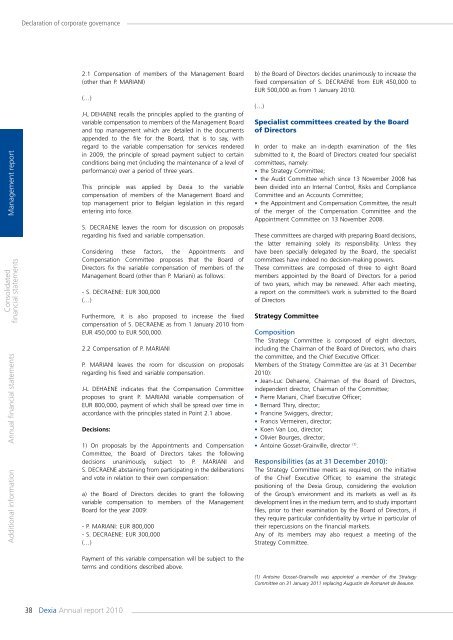 Annual report 2010 - Dexia.com