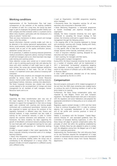 Annual report 2010 - Dexia.com