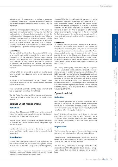 Annual report 2010 - Dexia.com