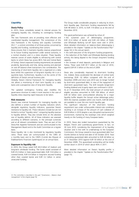 Annual report 2010 - Dexia.com