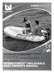 HYDRO-FORCEâ¢ INFLATABLE BOAT OWNER'S MANUAL - Bestway