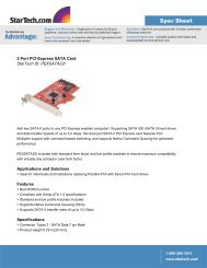 2 Port PCI-Express SATA Card StarTech ID: PEXSATA22I ...