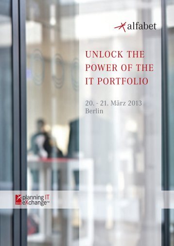 UNLOCK THE POWER OF THE IT PORTFOLIO - Alfabet