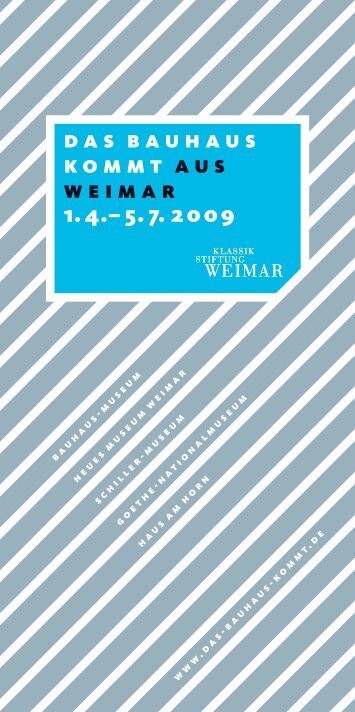 Ausstellungs-Flyer - Das Bauhaus kommt aus Weimar